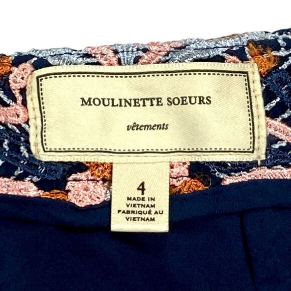 Anthropologie Pencil Skirt Women 4 Moulinette Soeurs Svetla Crochet Lace Elegant - Picture 10 of 11